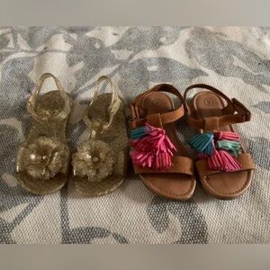 Old navy and cat and Jack sandals